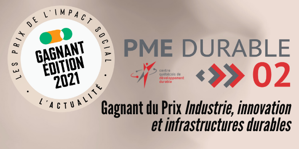PME Durable 02 lauréat des Prix de l’impact social 2021 du magazine L’actualité